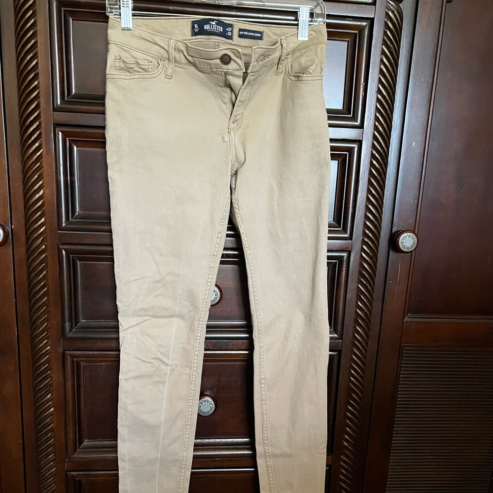 Hollister Khaki Denim Super Skinny Jeans